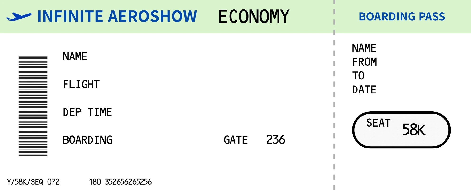 Economy Class boarding pass